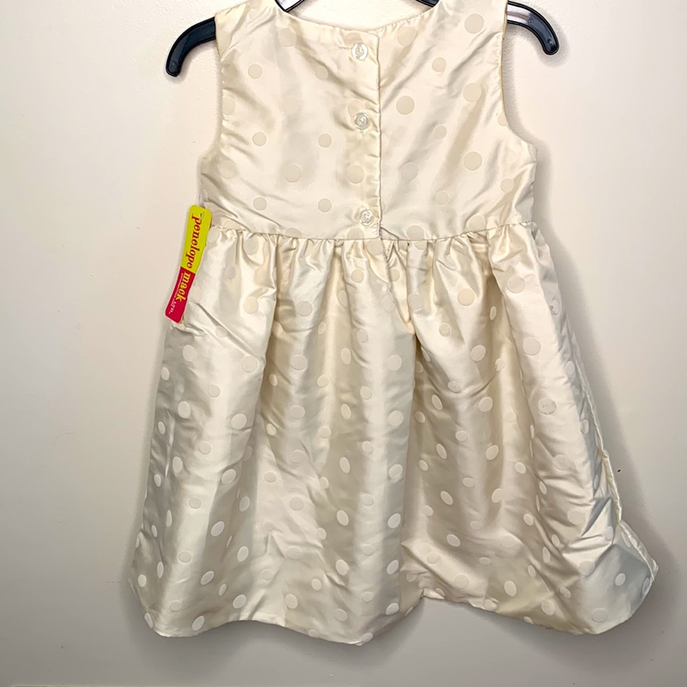 SOLD- Toddler 24m Formal Dress Champagne & Gold - Picture 2 of 7